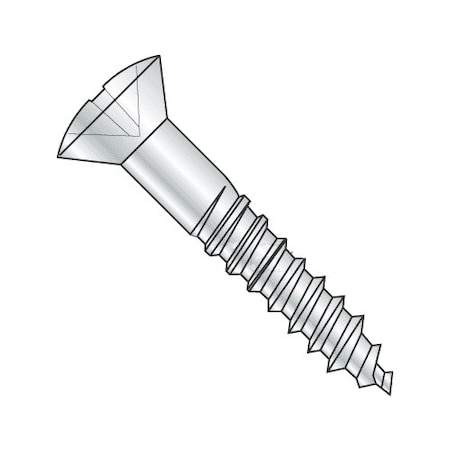 Newport Fasteners Wood Screw, #4, 3/4 in, Zinc Plated Steel Oval Head Phillips Drive, 100 PK 836752-100